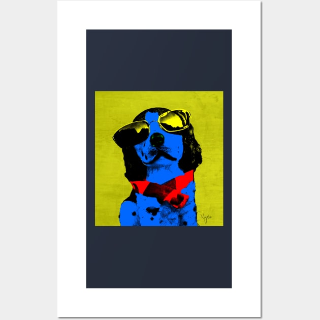 BLUE DOG FUNNY POP ART Wall Art by NYWA-ART-PROJECT